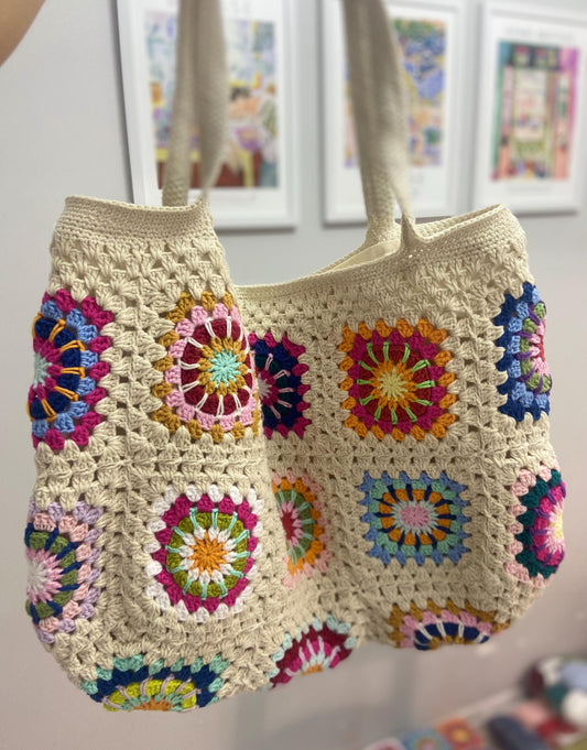Custom Boho Crochet Granny Square Purse